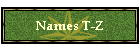 Names T-Z